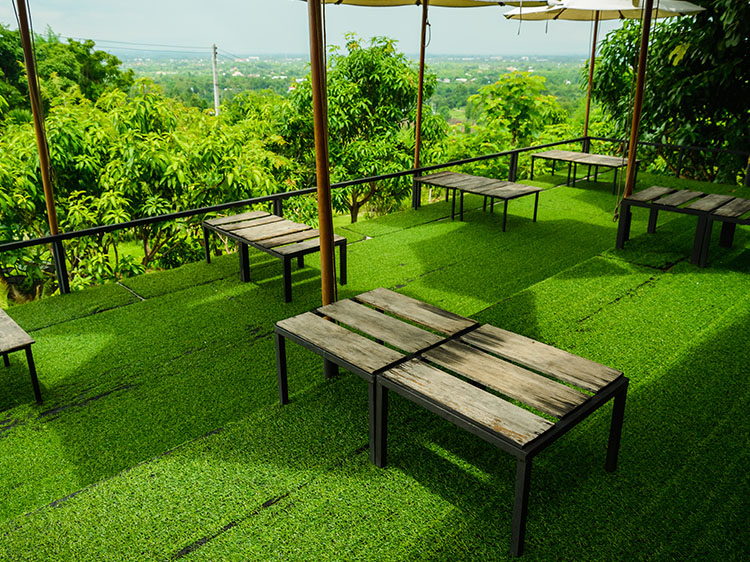 Small-Scale Commercial Landscaping with Artificial Grass in Fresno