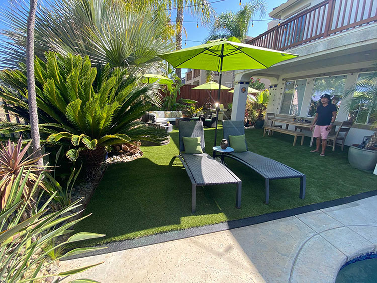 artificial grass garden